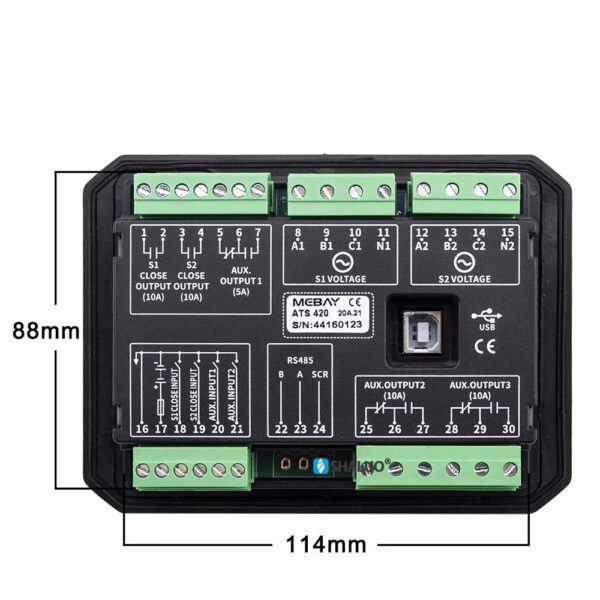 Mebay ATS420 Dual Power ATS Controller for Diesel Genset